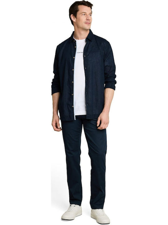 Pantaloni Chino în Croială Regular Albastru