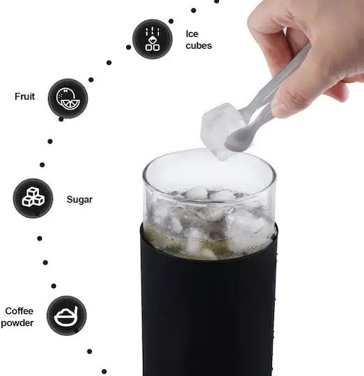 Cocktail/Drinking Water Glass in Green Colour with Straw 550ml