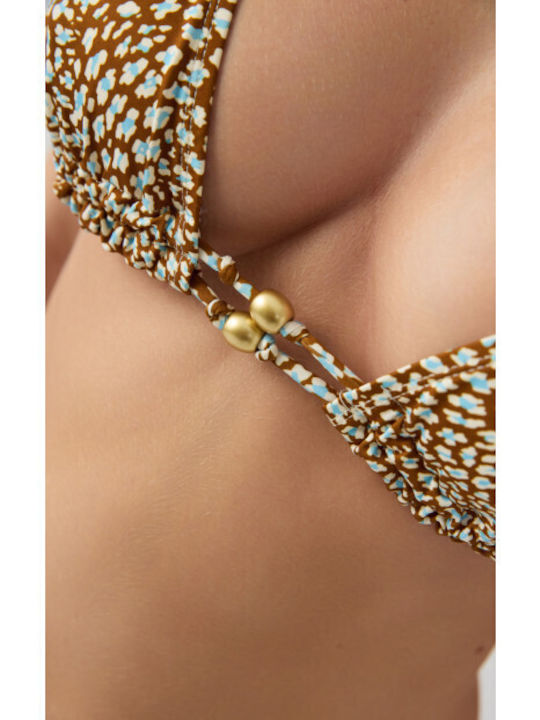 Bikini Τριγωνάκι Floral Brown
