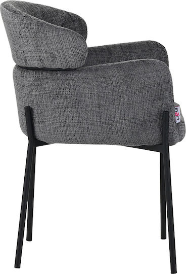 Tolerse Metallic Dining Armchairs Light Gray 2pcs 58x57x80cm