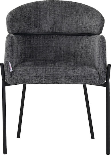 Tolerse Metallic Dining Armchairs Light Gray 2pcs 58x57x80cm