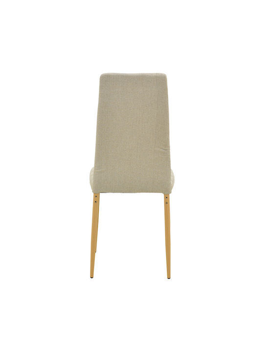 Parker Dining & Kitchen Chair with Fabric Beige Upholstery 39.5x48x95cm