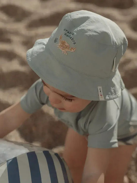 Little Dutch Kids' Fabric Sun Hat Ocean White