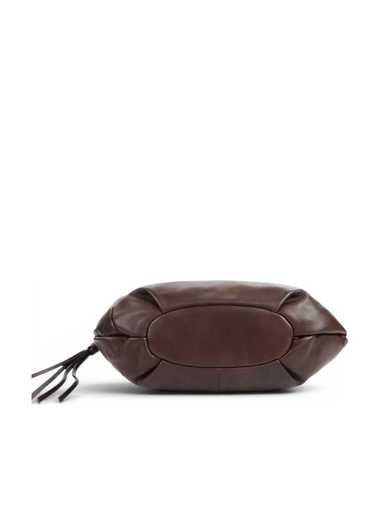 Leather Women's Shoulder Bag Brown