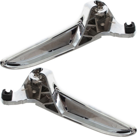 Mercedes W169 Clasa A 08-12 Mâner Interior Ușă Doar Mâner Față = Spate Cromat Stânga + Dreapta Set 2 Bucăți
