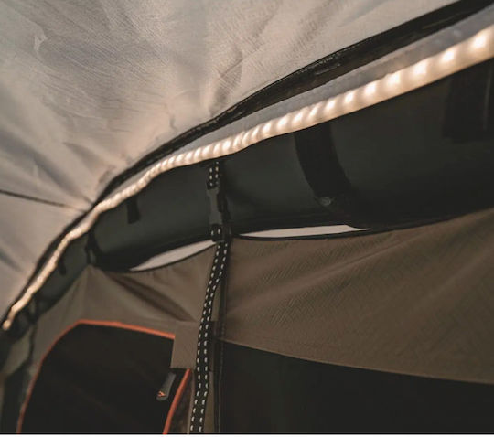 Easy Camp Brimnes 5 Air Automatic Camping Tent Tunnel Khaki with Double Cloth 4 Seasons for 5 People 470x320x195cm
