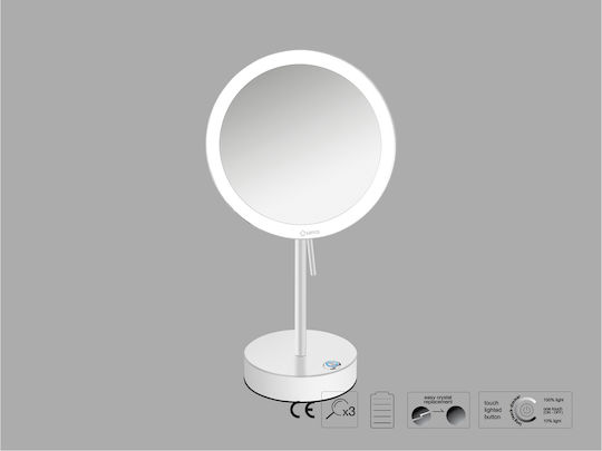 Sanco Sanco Schminkspiegel Tischgerät mit Licht 26cm MRLED-903-M26