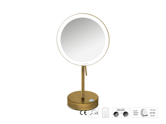 Sanco Sanco Schminkspiegel Tischgerät mit Licht 26cm MRLED-903-M26