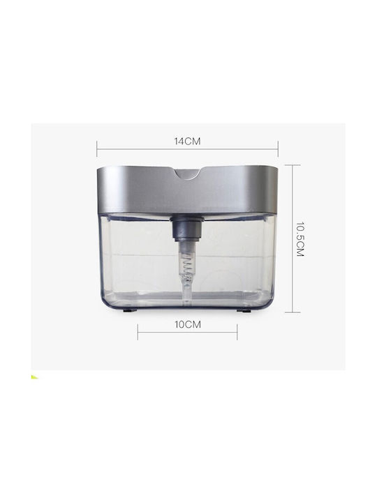 Alista Home Spender Küche Kunststoff mit Schwammhalter Grau 380ml