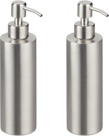 Relaxdays Dispenser από Ανοξείδωτο Ατσάλι Γκρι 300ml Relaxdays Dispenser από Ανοξείδωτο Ατσάλι Γκρι 300ml