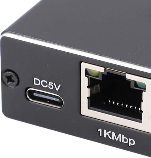 Splitter Rețea Ethernet Zola 3 Porturi Rj45 1 Gb S Ftp Compatibil Cat5e Cat6 Cat7 Cat8 Alimentat Usb Negru