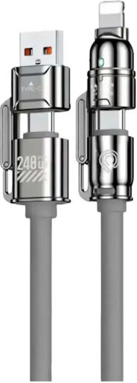 Hyperloq USB to Type-C / Lightning Cable Orange HP.24-O
