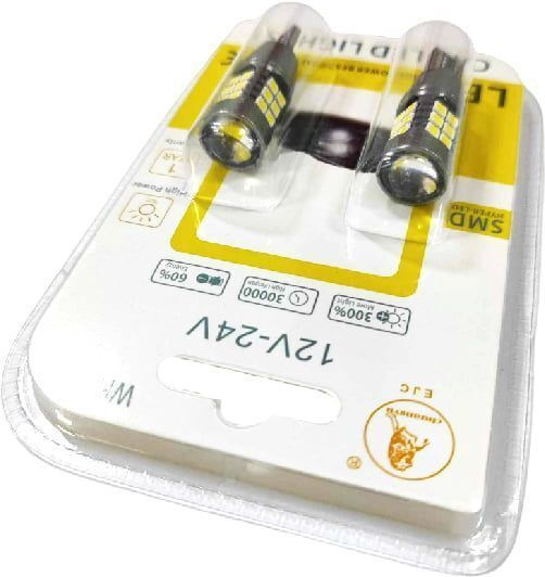 Ejc Λάμπες Αυτοκινήτου T15-3030-27smd 12v-24 2τμχ Ψυχρό Φως – Led Light