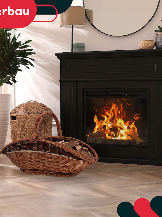 Kotarbau Wooden Beige Firewood Storage Basket