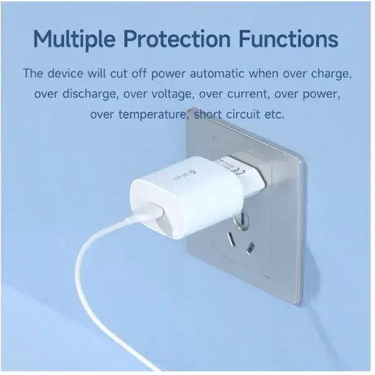 Devia Jelly Series USB 2.0 Cable USB-C male - USB-A Μπλε 1.2m 120EC6290003