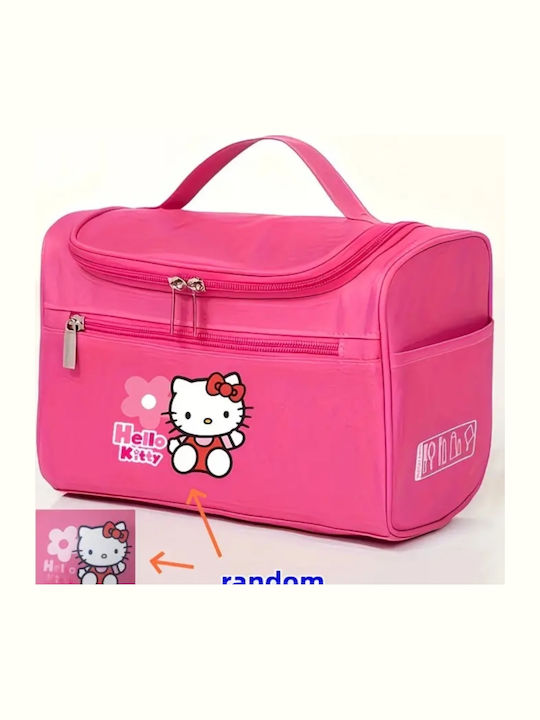 Ροζ Τσάντα Καλλυντικών Hello Kitty Φερμουάρ & Λαβή Μεταφοράς Ροζ Τσάντα Καλλυντικών Hello Kitty Φερμουάρ & Λαβή Μεταφοράς