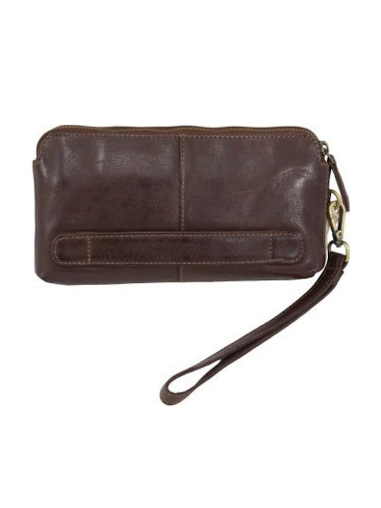 Leather Men's Brown Handbag