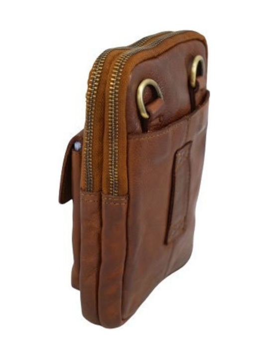 Leder Herren Tasche Schulter Crossbody Tabac Braun