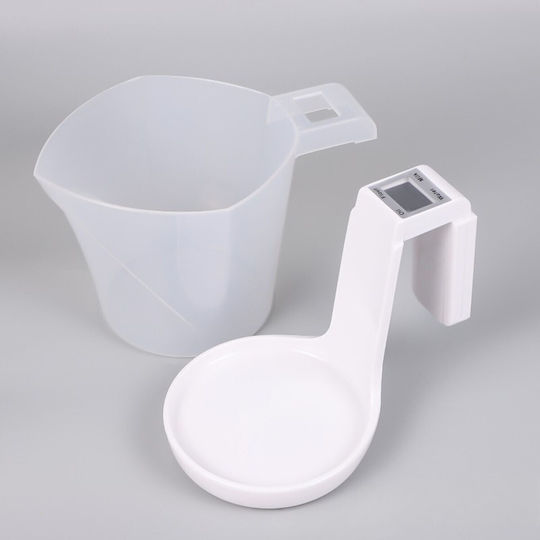 Alista Home Cântar de Bucătărie Digital cu Cană Gradată până la 5kg Alb