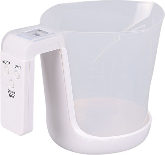 Alista Home Cântar de Bucătărie Digital cu Cană Gradată până la 5kg Alb