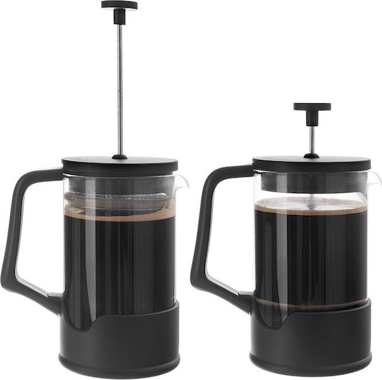 Glass French Press Coffee Tea Black 400 Ml