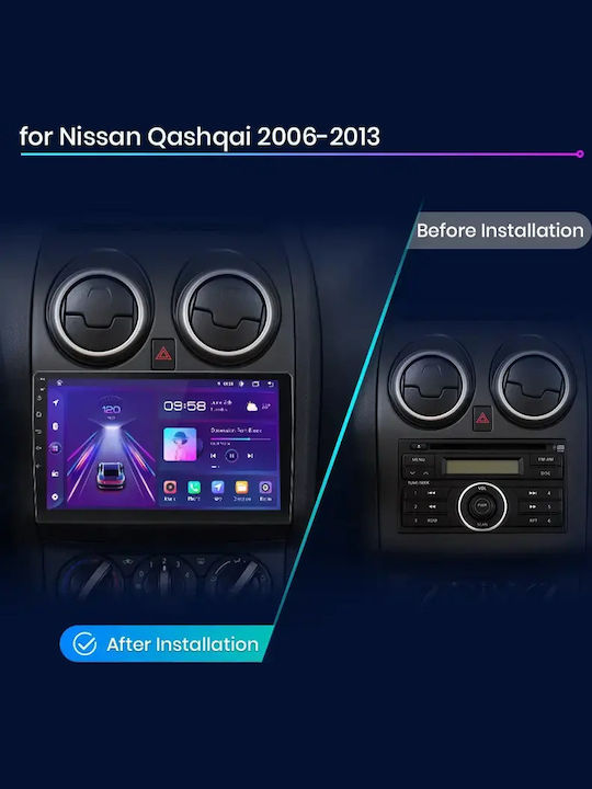 Car Audio System for Nissan Qashqai 2013 Bluetooth USB WiFi GPS Apple CarPlay Android Auto with 9" Touch Screen
