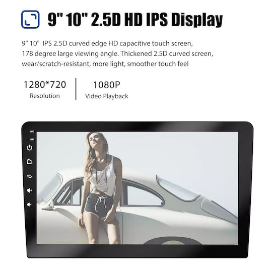 Car Audio System for Smart ForTwo 2015 (Bluetooth/USB/WiFi/GPS/Apple CarPlay/Android Auto) with 9" Touch Screen