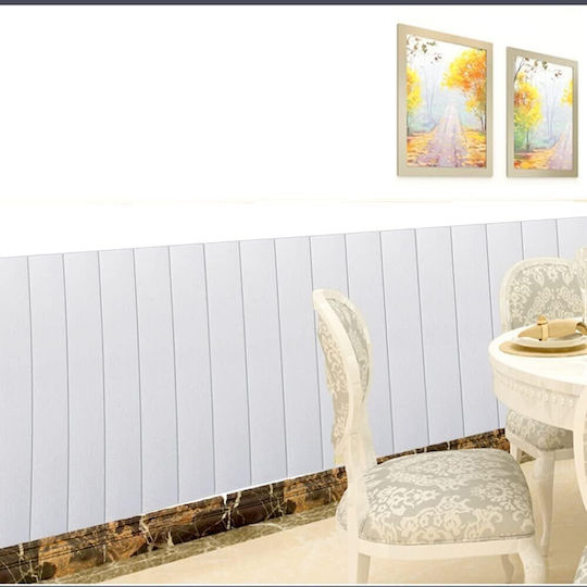 Panouri Decorative 3D Din PVC Autoadezive Albe 70x70cm 10 Bucăți