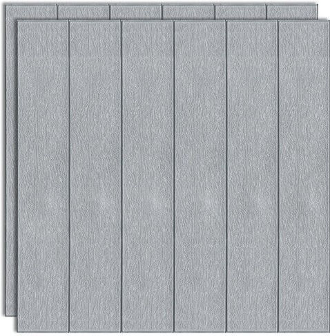 3D Стенен Панел От PVC Лепенка Сив 70x70см 10 Бройки