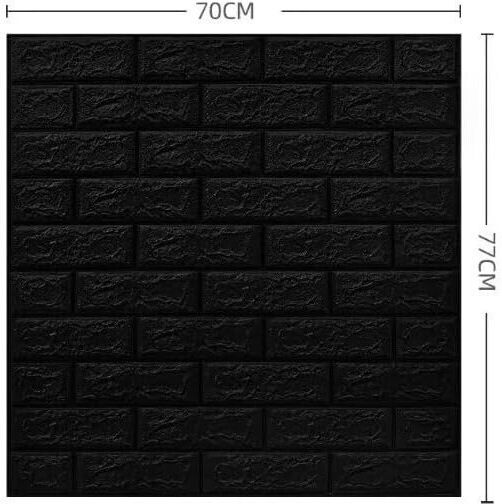 Αφρώδες Αυτοκόλλητο Μαύρο 70x77εκ. 10τμχ Αφρώδες Αυτοκόλλητο Μαύρο 70x77εκ. 10τμχ