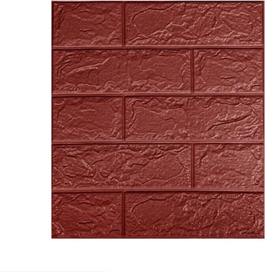 Panouri Decorative 3D Spumă Autoadezive Maro 35x38cm 10 Bucăți