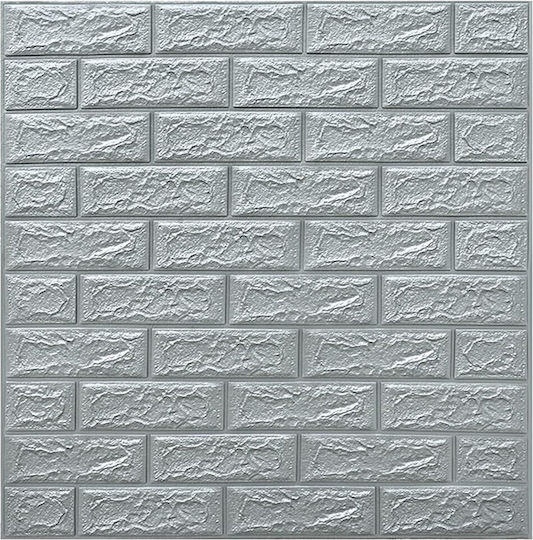 Panouri Decorative 3D Din Spumă Autoadezive Gri 70x77cm 10 Bucăți