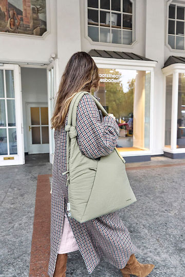 Laessig Diaper Bag-Changing Mat Shoulder/Handbag Green