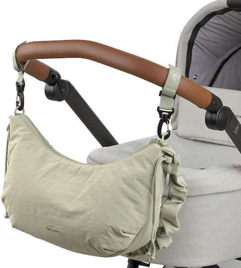 Laessig Diaper Bag-Changing Mat Shoulder/Handbag Green
