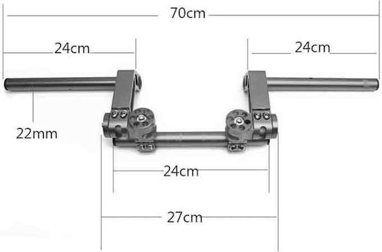 Ρυθμιζόμενο Tιμόνι Mοτοσικλέτας Adjustable Motorcycle Handlebar