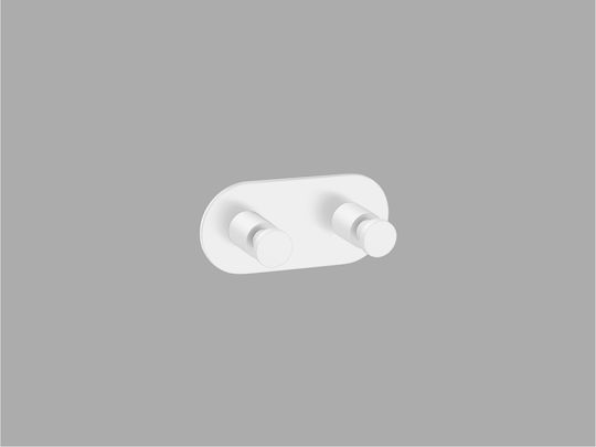 Sanco Ergon 00646-M25 Double Bathroom Hook With Screws Bronze