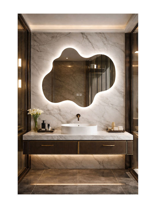 Futura Oglindă de Baie cu Lumini LED cu Atingere 70x80cm Albă