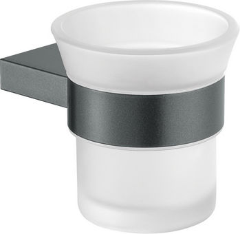 Sanco Academia Wall Mounted Glass Brown Cup Holder