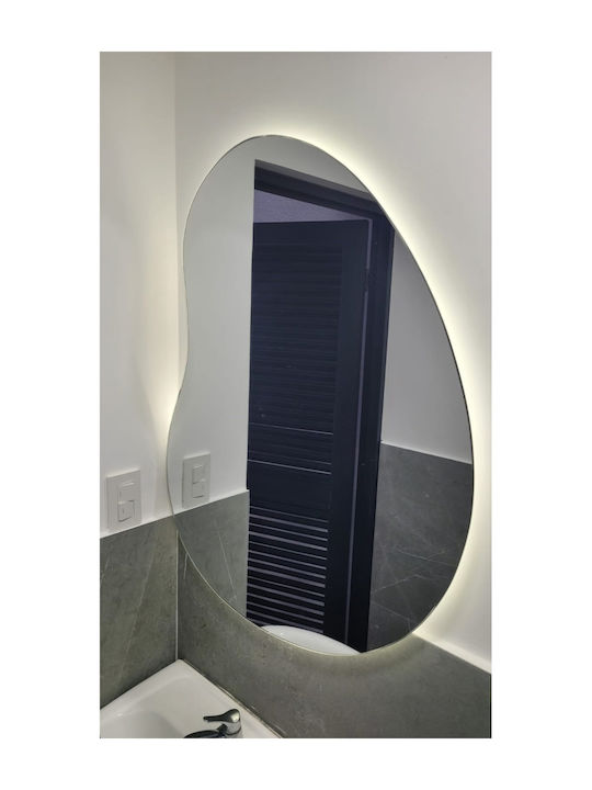 SteweHome Καθρέπτης Μπάνιου Led 55x55cm Καφέ