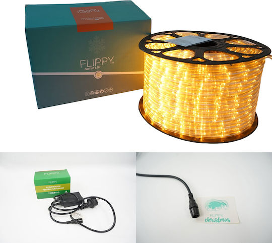 Tub Luminos 672 Becuri 220V Alb Cald Cu Modele 28m IP65