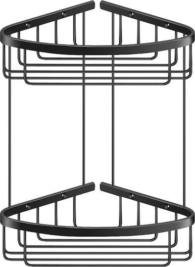 Sanco 00009-M101 Eckmontierte Metallische Badezimmerregal Weiß