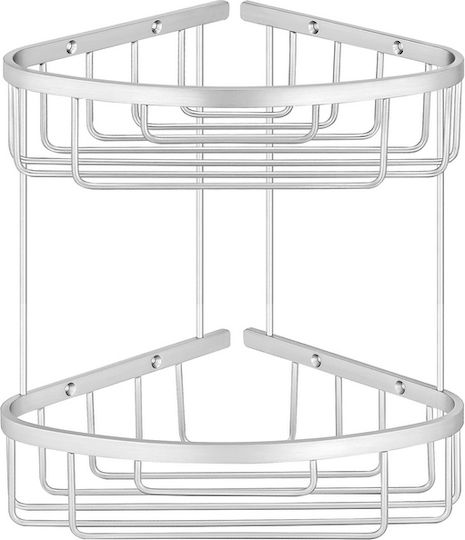 Sanco 00009-A75 Eckmontierte Badezimmerregal Metallisch Braun