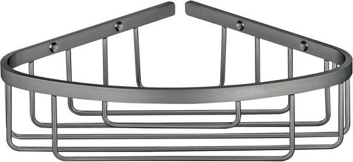 Sanco Γωνιακή Επιτοίχια Ραφιέρα Μπάνιου Μεταλλική Καφέ
