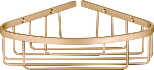 Sanco 00008-M101 Corner Wall Mounted Bathroom Shelf Metallic White