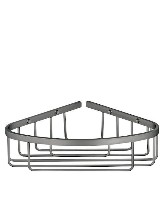 Sanco 00008-M101 Corner Wall Mounted Bathroom Shelf Metallic White
