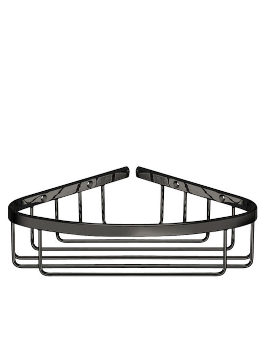 Sanco 00008-M101 Corner Wall Mounted Bathroom Shelf Metallic White