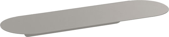 Sanco Wandmontiertes Badezimmerregal Metallisch Grau
