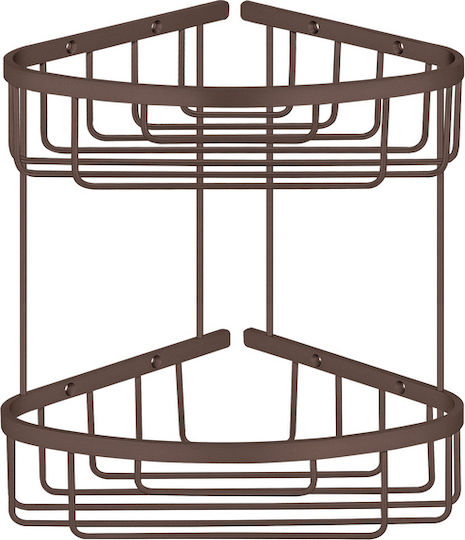Sanco Corner Wall Mounted Bathroom Shelf Metallic Gold