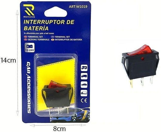 Rchang Car Battery Switch 12–24V Red Led W1019 Kcd3-1022 Car Switch