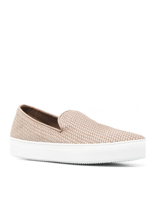 Δερμάτινα Ανδρικά Loafers σε Μπεζ Χρώμα
